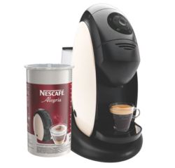 Nescafe Alegria 2 litre coffeemaker with free coffee cartridge and glasses set