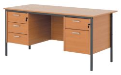 Classic Office Furniture Executive Desk Maple 150W x 73D x 725H cm