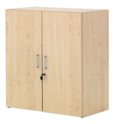 Classic Office Furniture Low Cupboard Maple 77W x 434D x 768H cm