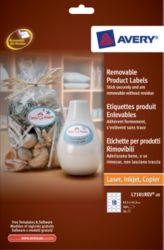 Avery L7101REV Oval Removable Product Labels 635 x 423mm 18 Labels per Sheet L7101REV 20 