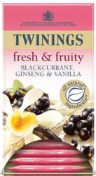 Twinings Blackcurrant Ginseng and Vanilla Fruit Tea Pack of 20