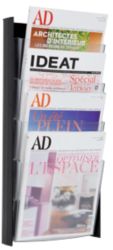 Alba Wall Mounted Display 4 X A4 Pockets Black