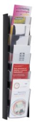 Alba Wall Mounted Display 5 X 1 3 A4 Pockets Black
