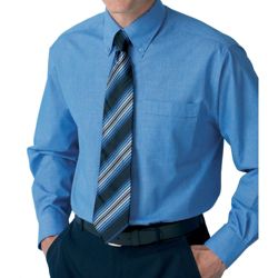 Alexandra Men s Long Sleeved Shirt Mid Blue 18 collar