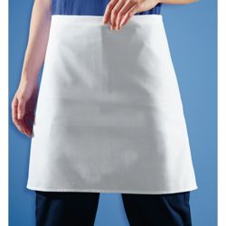 Alexandra Square Half Apron White One Size