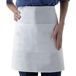 Alexandra Square Half Apron White One Size