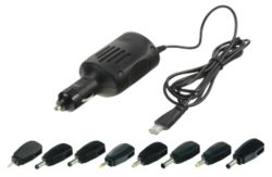 Universal Netbook DC car adapter with 8 automatic voltage selecting tips 48w