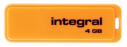 Integral Neon Flash Drive Orange USB 20 4GB