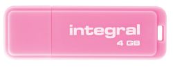Integral Neon Flash Drive Pink USB 20 4GB
