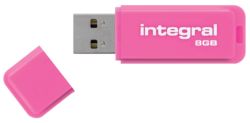 Integral Neon Flash Drive Pink USB 20 8GB 