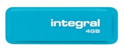 Integral Neon Flash Drive Blue USB 20 4GB