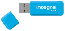 Integral Neon Flash Drive Blue USB 20 8GB 