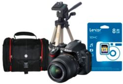 NIKON D3100 Digital SLR Camera Bundle Lens Tripod Case and SD Card 