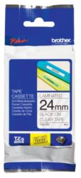 Brother P Touch TZE151 Label Tape 24mm x 8m Black On Clear 