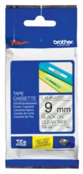 Brother P Touch TZE121 Label Tape 9mm x 8m Black On Clear 