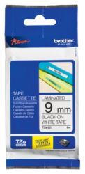 Brother P Touch TZE221 Label Tape 9mm x 8m Black On White 
