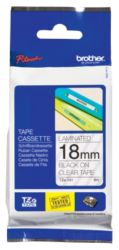 Brother P Touch TZE141 Label Tape 18mm x 8m Black On Clear 