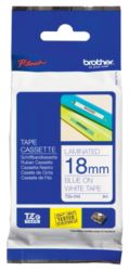 Brother P Touch TZE243 Label Tape 18mm x 8m Blue On White 