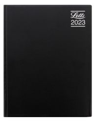 Letts Rhino Wirobound Diary A4 Day a Page Appointments Black 
