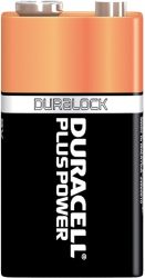 Duracell Power Plus MN1604 Alkaline 9V Battery 