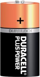 Duracell Power Plus MN1400 Alkaline C Batteries Pack of 2 