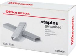 Office Depot Staples Chrome 23 10 Box of 1000