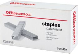 Office Depot Staples Chrome 23 8 Box of 1000