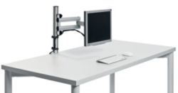 TSS Folding Monitor Arm Silver