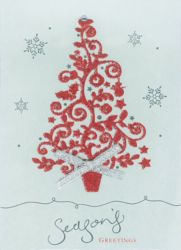 Mini Tree Wreath Christmas Cards 125H x 90W mm