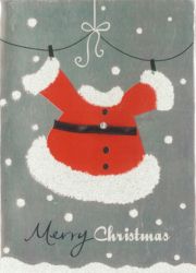 Mini Post Box and Coat Christmas Cards 125H x 90W mm 