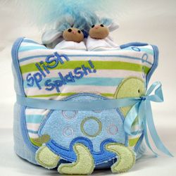 1 Tier Nappy Cake Baby Boy