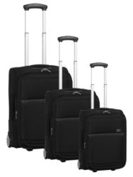 Florence Three Piece Luggage Set Black