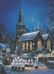 Carol Service Non Personalised Christmas Cards 203H x 149W mm