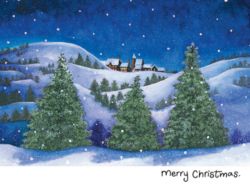 Three Trees Non Personalised Christmas Cards 149H x 203W mm 