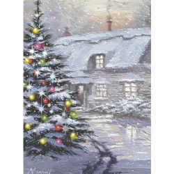 Winter Lane Personalised Christmas Cards 203H x 149W mm