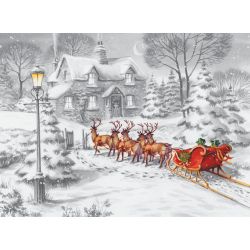 Santa s Sleigh Personalised Christmas Cards 149H x 203W mm