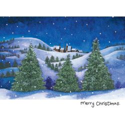 Three Trees Personalised Christmas Cards 149H x 203W mm 