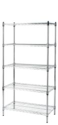 6 Shelve Chrome Unit 1800H x 910W x 410Dmm