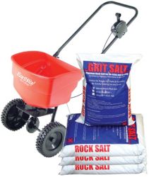 EV N SPRED 1950 Spreader with 4 Bags of Rock Salt