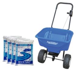 40 litre Salt Spreader  4 x 25kg Bags Rock Salt