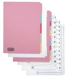 Elba A4 Assorted 5 Part Unpunched Dividers Pack of 20