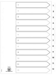 Elba A4 White Mylar Dividers 1 12