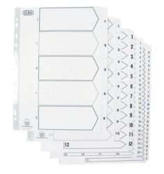 Elba A4 White Mylar Dividers 1 5