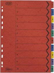 Elba A4 1 10 Press Board Divider