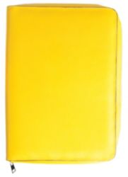 Stylish Leather Portfolio Mustard Black