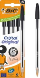 Bic Cristal Medium Ball Pen Black Pack of 5