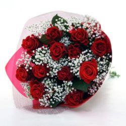 12 Red Roses Bouquet