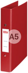 Office Depot A5 Plastic Ring Binder Red 2 Ring