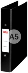 Office Depot A5 Plastic Ring Binder Black 2 Ring