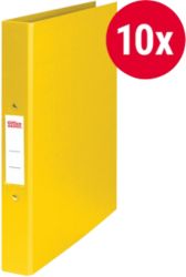 Office Depot 2 Ring A4 Plastic Ring Binder Yellow Pack 10